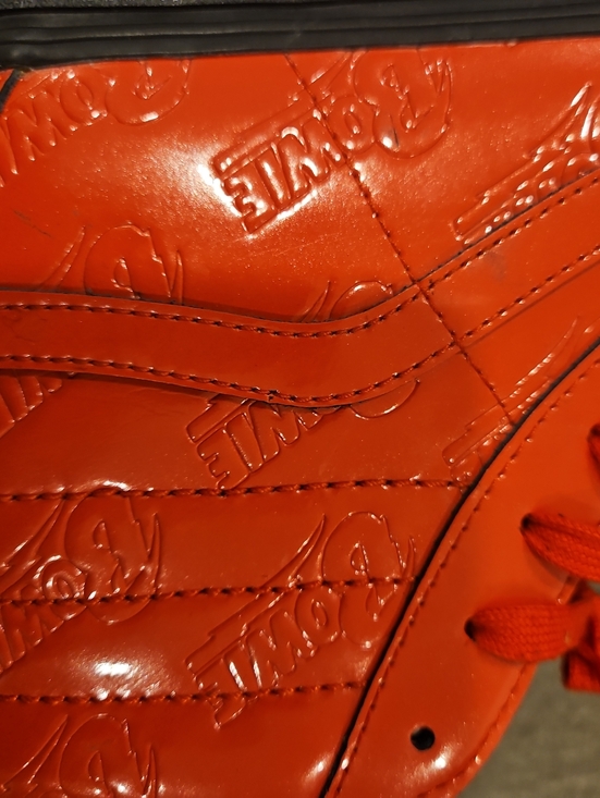 Vans x David Bowie Sk8-Hi Aladdin Sane Red Patent Sneakers 11.5 Rare - Picture 6 of 10